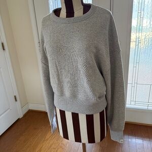 Rag & Bone Vintage Terry Sweatshirt Heather Gray Womens Cropped Size Medium NWT